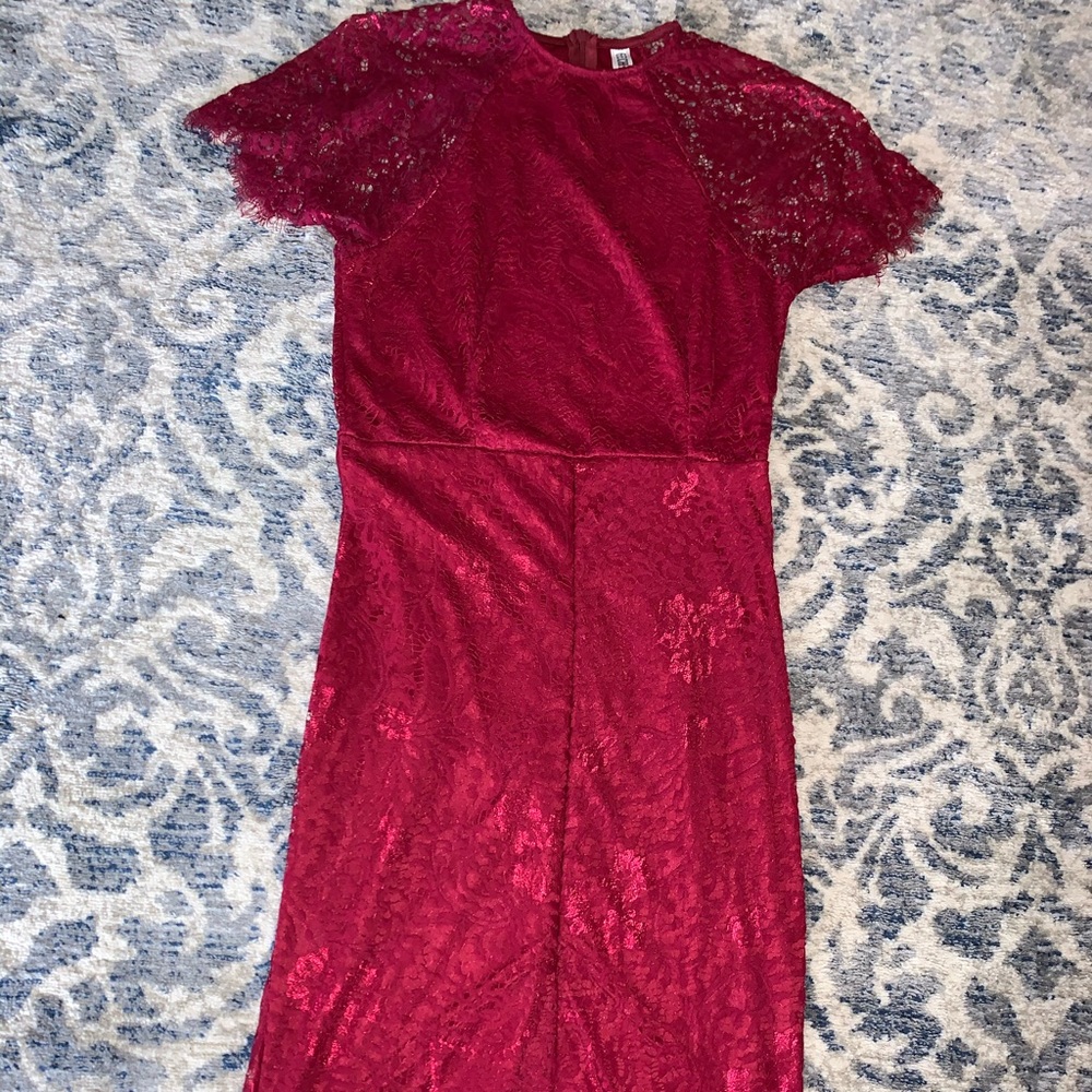 Raspberry lace dress! Never wore !!